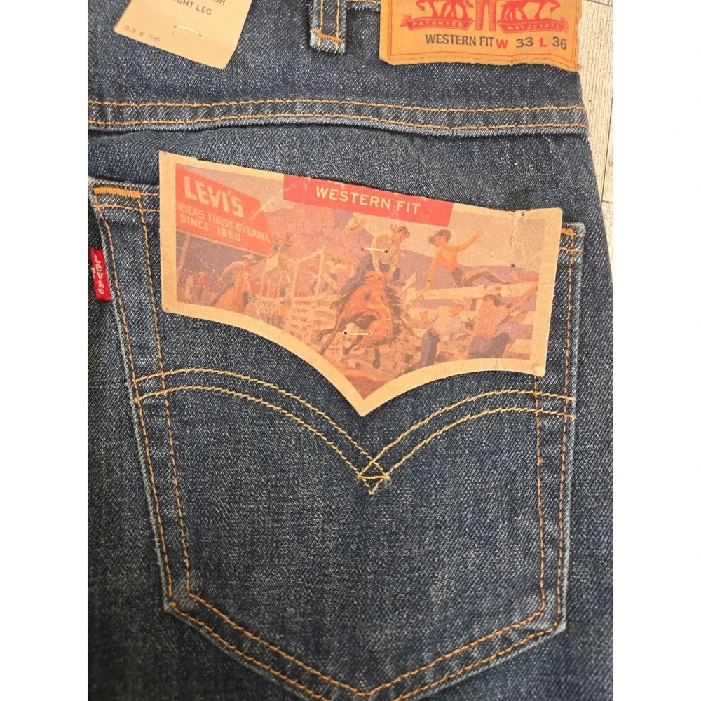 Levi's Western Fit Jeans 33x36 Mens Sits at Waist Regular Fit Through Thigh